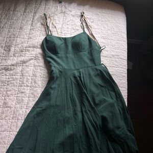 Faviana Strapless Forest Green Dress